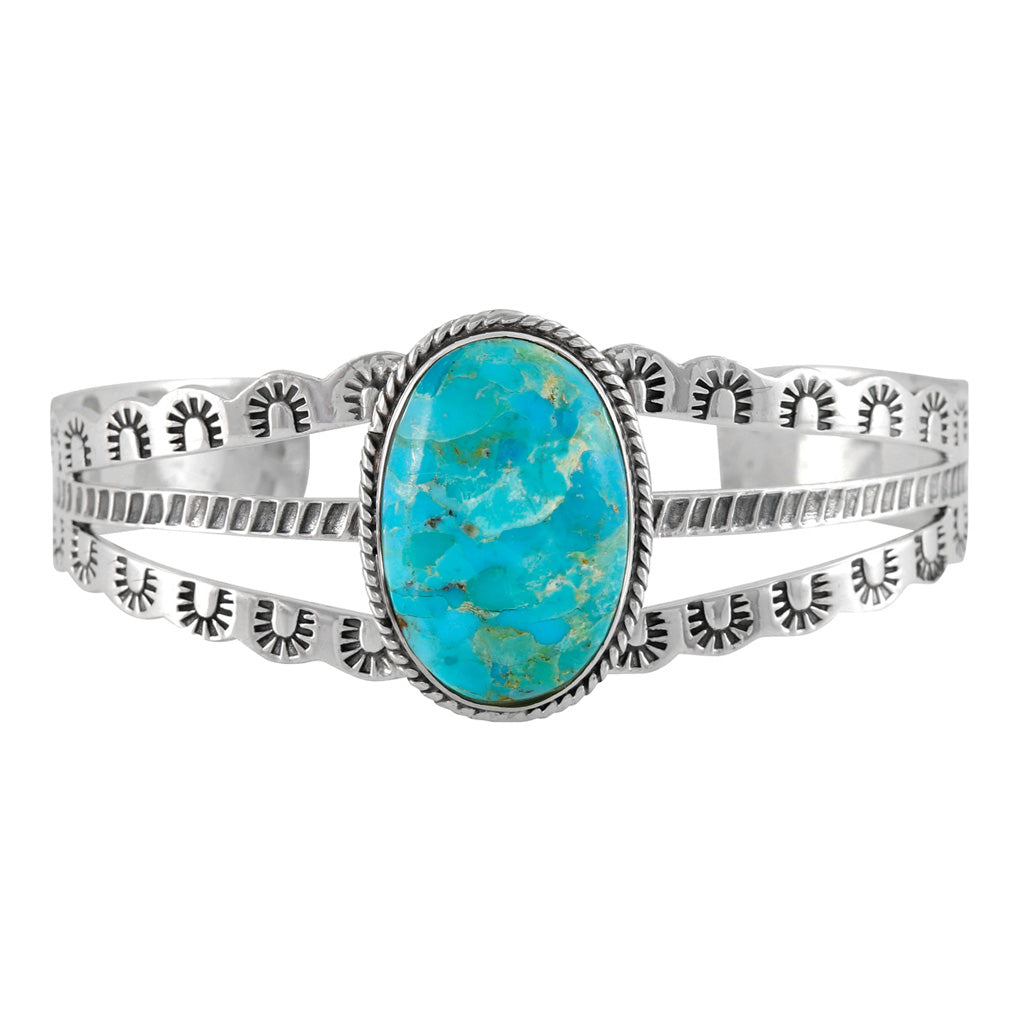 FINAL CLEARANCE - Turquoise Bracelet SilveryCopper™ B5554-SB-C75