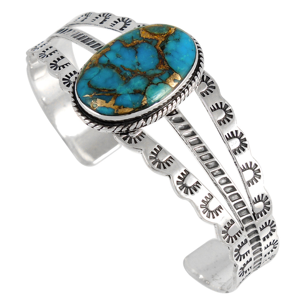 Matrix Turquoise Bracelet SilverBronzé B5554-SB-C84