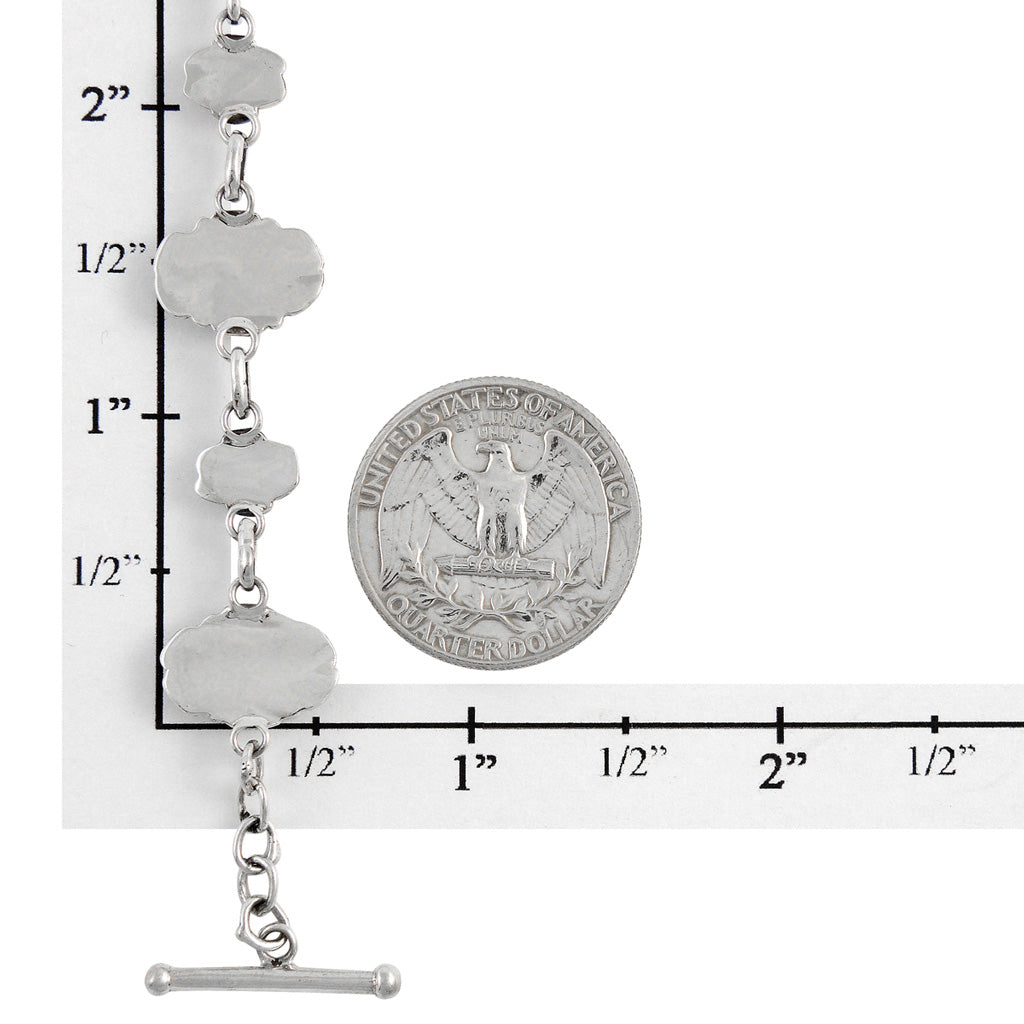 Turquoise Link Bracelet SilveryCopper™ B5560-SB-C75