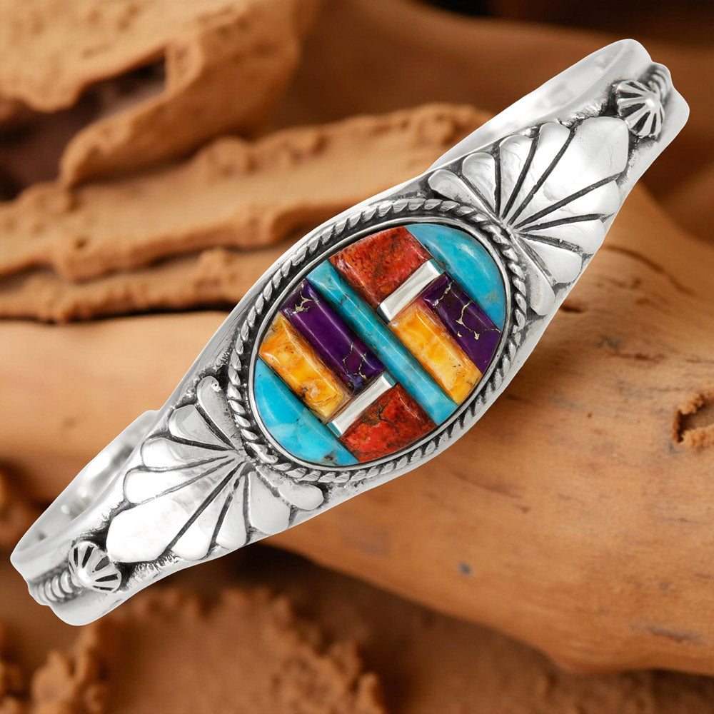 Multi Gemstone Bracelet Sterling Silver B5563-C51