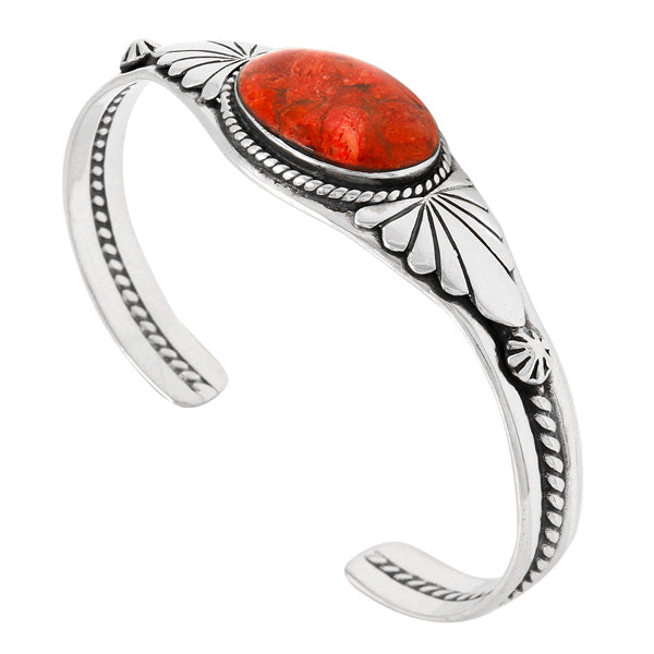 Coral Bracelet Sterling Silver B5563-C74