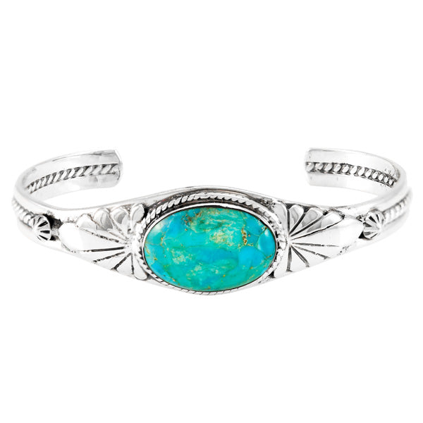 Turquoise Bracelet Sterling Silver B5563-C75