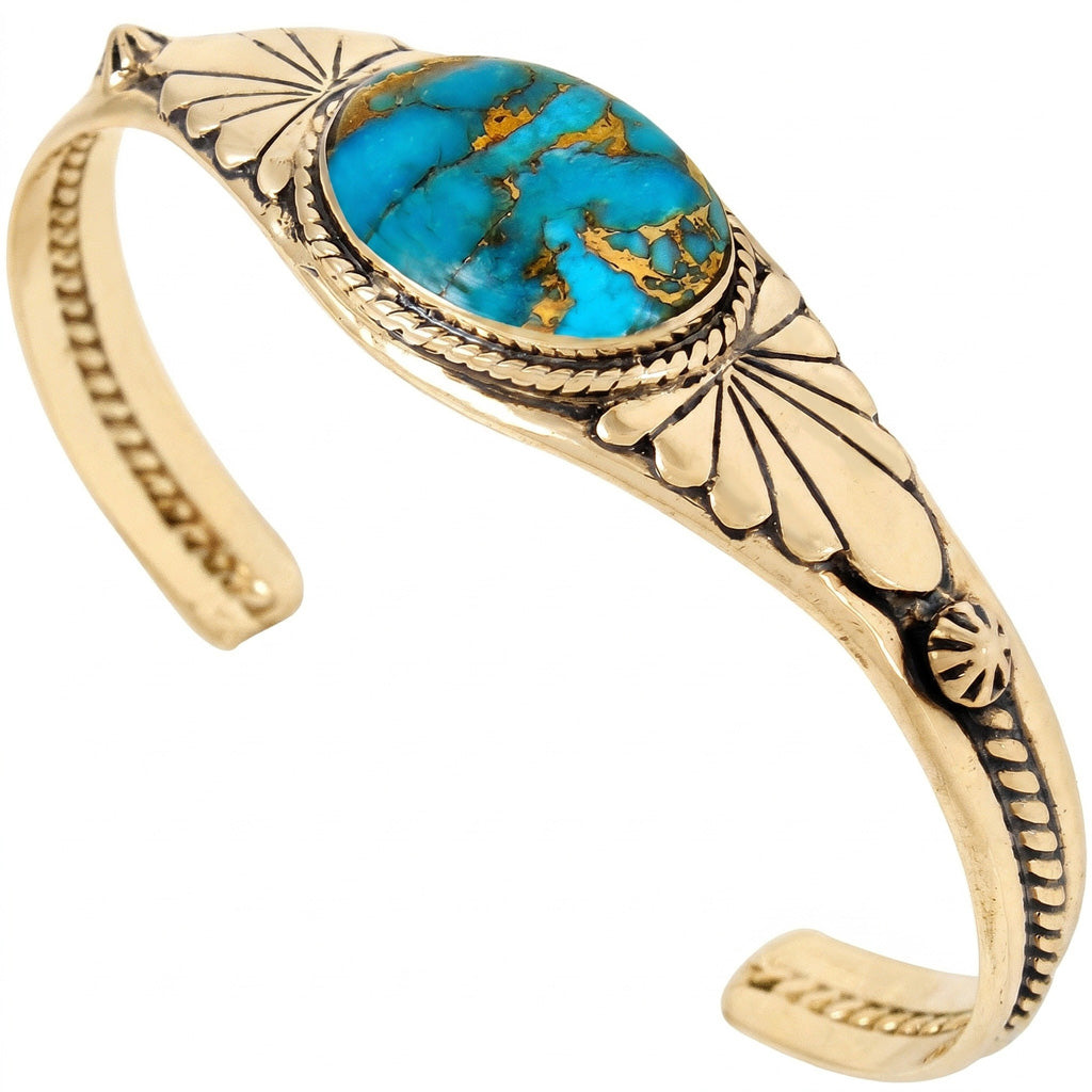 Matrix Turquoise Bracelet GoldCopper B5563-GB-C84