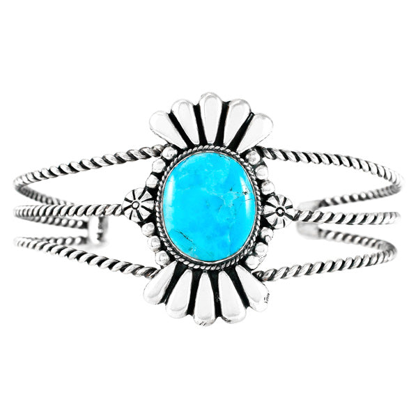 Turquoise Bracelet Sterling Silver B5570-C75