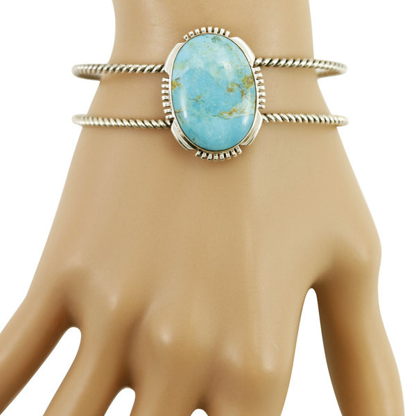 Turquoise Bracelet Sterling Silver B5571-C75