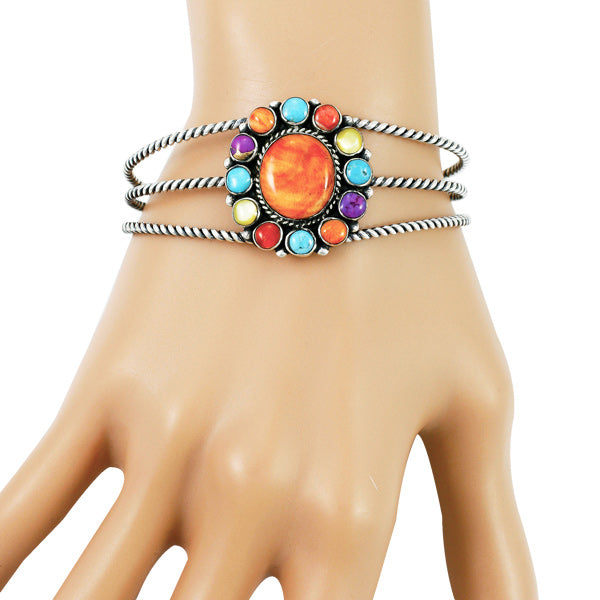Multi-Gemstone Bracelet Sterling Silver B5572-C71