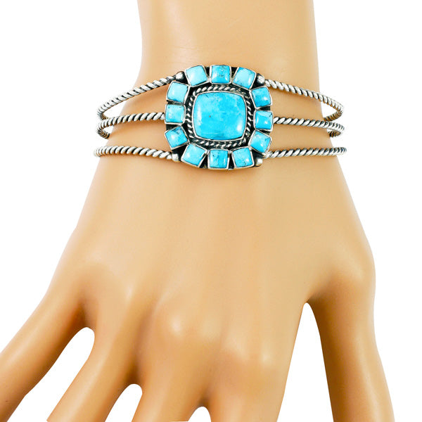 Turquoise Bracelet Sterling Silver B5573-C75