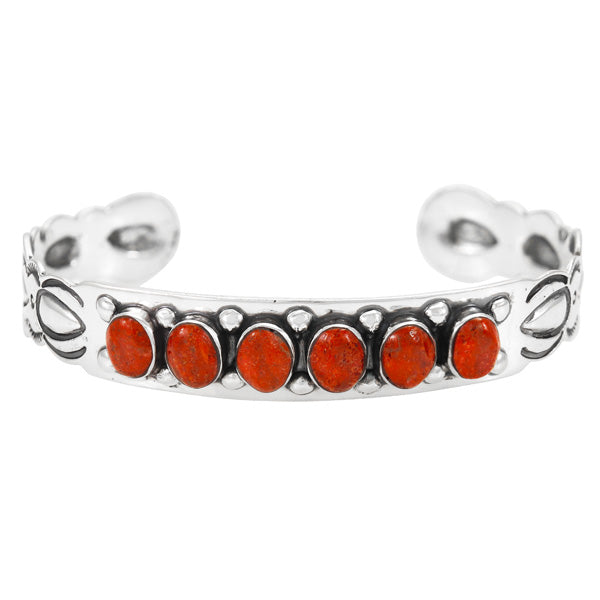 Coral Bracelet Sterling Silver B5574-C74