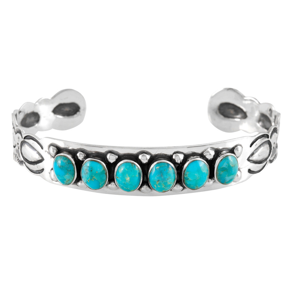 FINAL CLEARANCE - Turquoise Bracelet SilveryCopper™ B5574-SB-C75