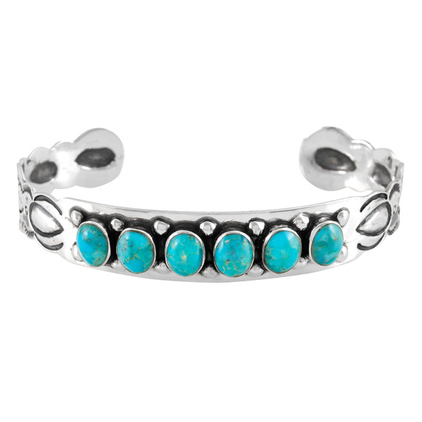 Turquoise Bracelet Sterling Silver B5574-C75