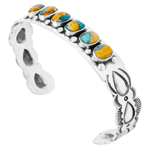 Spiny Turquoise Bracelet Sterling Silver B5574-C89