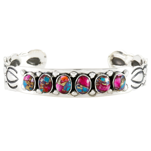 Rainbow Spiny Bracelet Sterling Silver B5574-C91