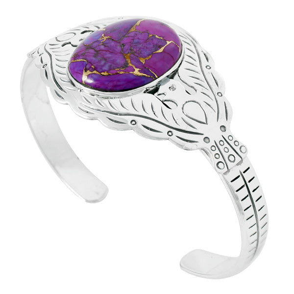 Thunderbird Purple Turquoise Bracelet Sterling Silver B5575-C77