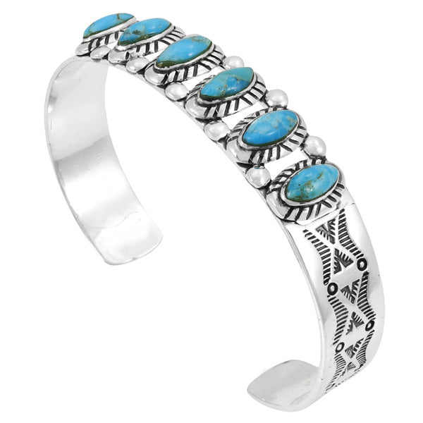 Turquoise Bracelet Sterling Silver B5577-C75