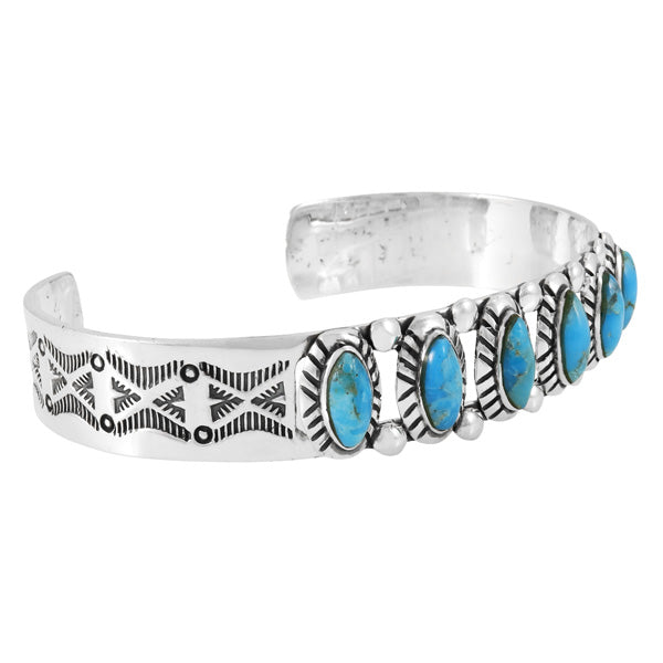 Turquoise Bracelet Sterling Silver B5577-C75