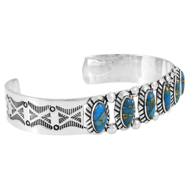 Matrix Turquoise Bracelet Sterling Silver B5577-C84