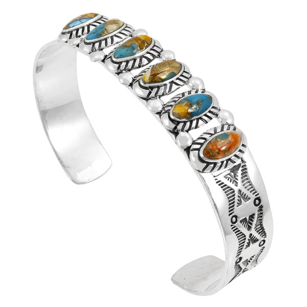 Spiny Turquoise Bracelet Sterling Silver B5577-C89