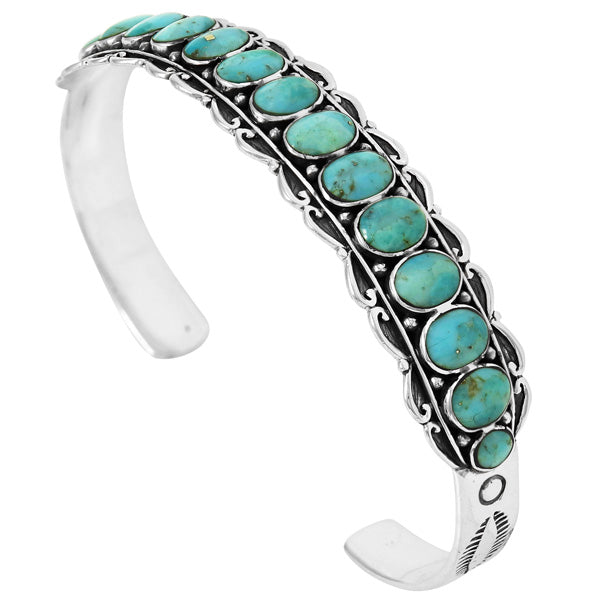 Turquoise Bracelet Sterling Silver B5578-C75