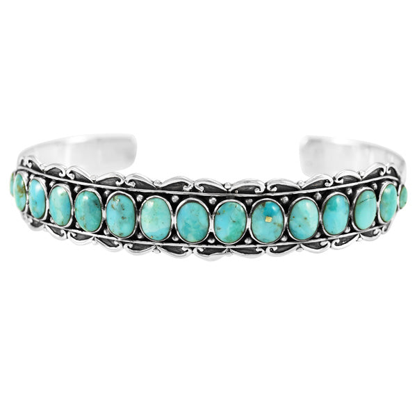 Turquoise Bracelet Sterling Silver B5578-C75