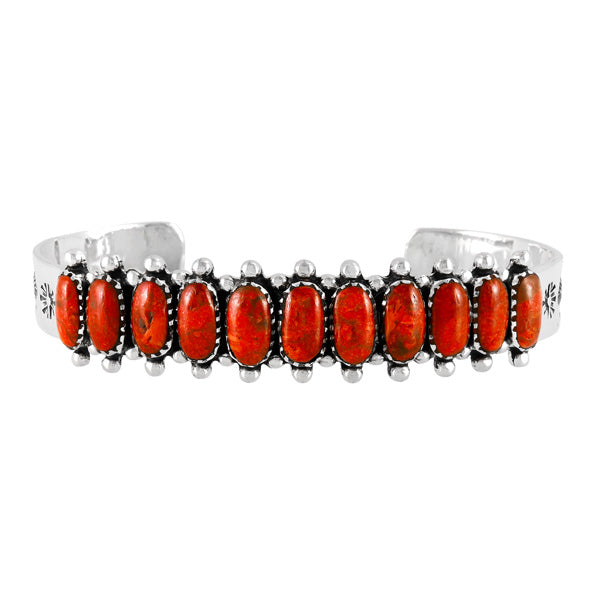 Coral Bracelet Sterling Silver B5582-C74