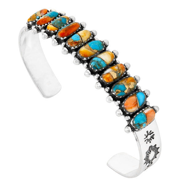 Spiny Turquoise Bracelet Sterling Silver B5582-C89
