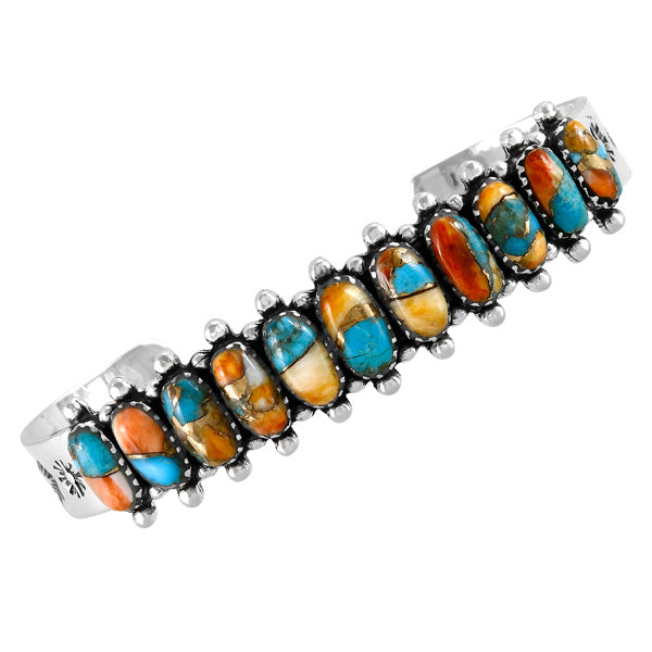 Spiny Turquoise Bracelet Sterling Silver B5582-C89