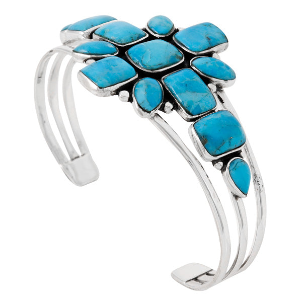 Turquoise Bracelet Sterling Silver B5585-C75