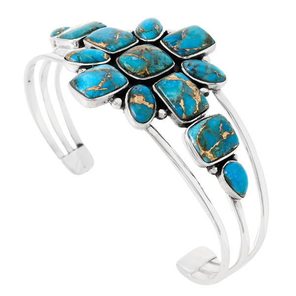 Matrix Turquoise Bracelet Sterling Silver B5585-C84