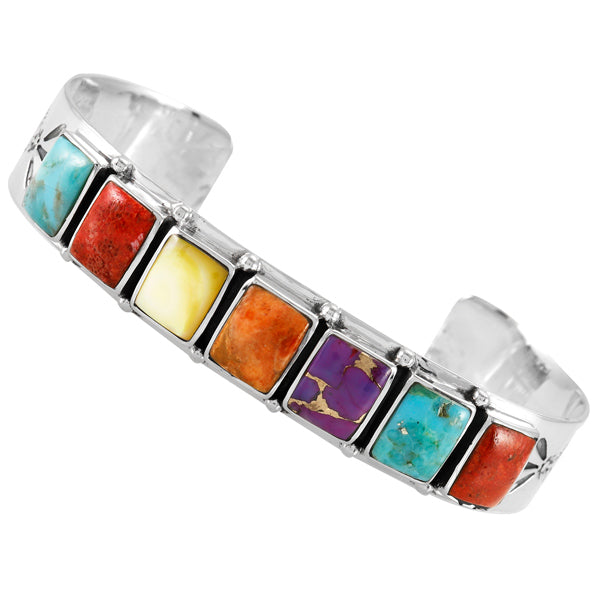 Multicolor Bracelet Sterling Silver B5586-C71