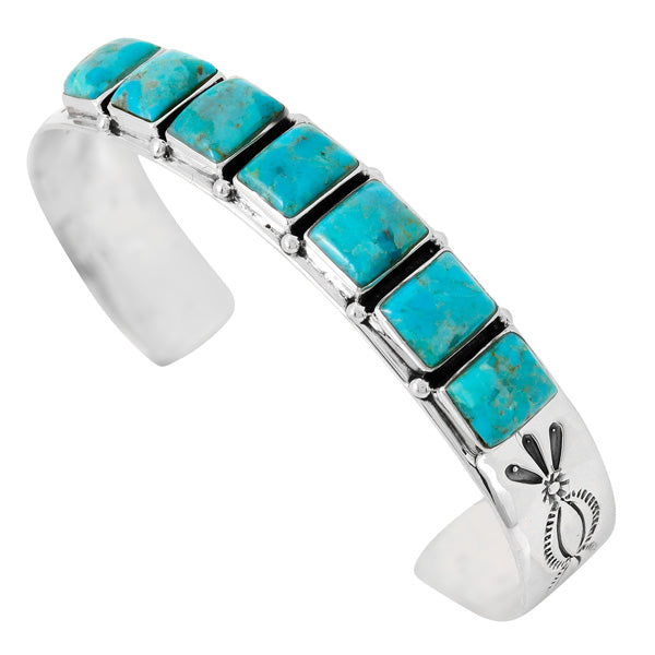 Turquoise Bracelet Sterling Silver B5586-C75