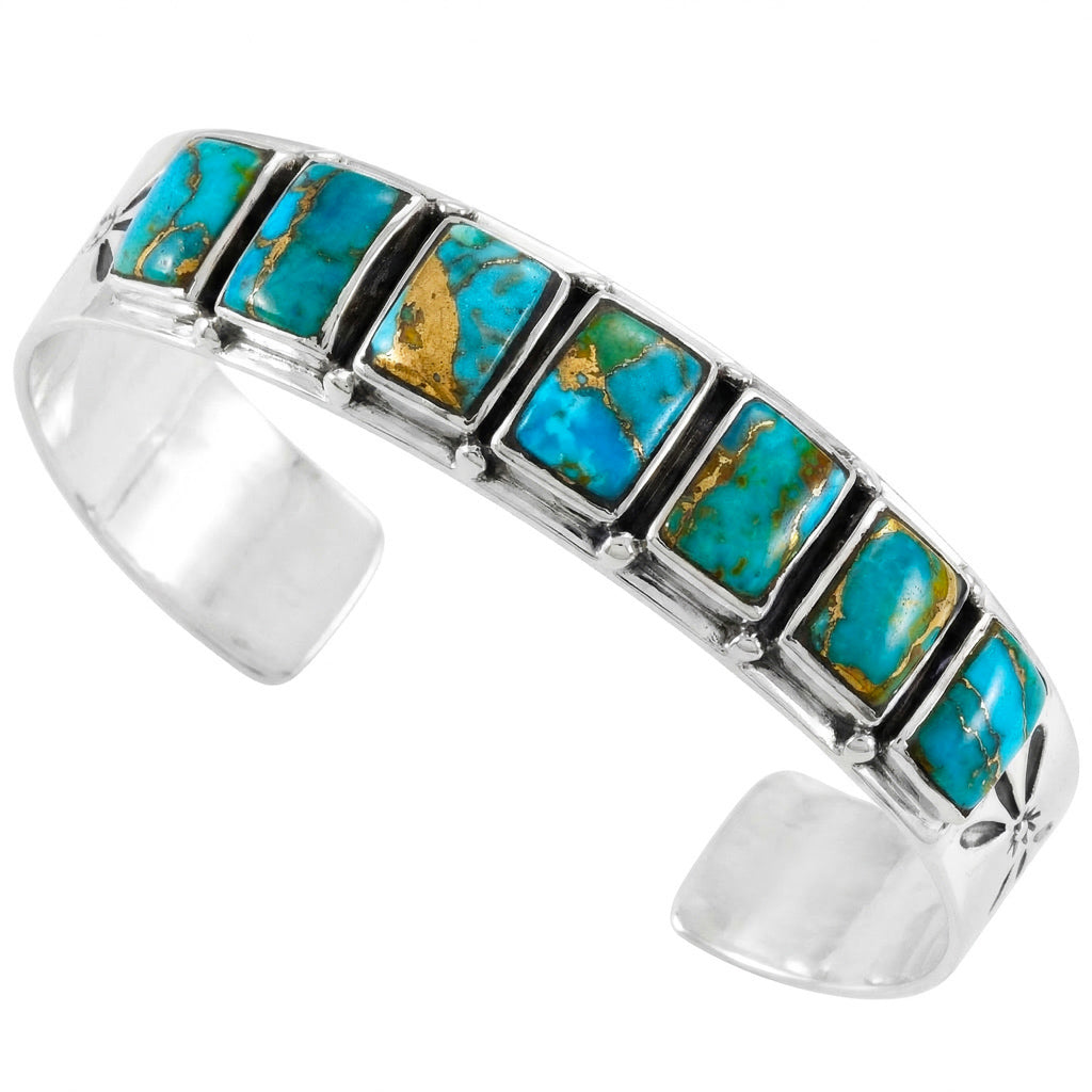 Matrix Turquoise Bracelet Sterling Silver B5586-C84
