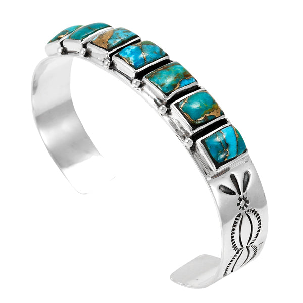 Matrix Turquoise Bracelet Sterling Silver B5586-C84