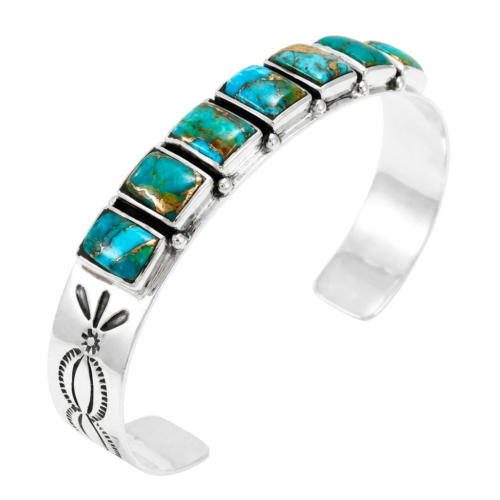 Matrix Turquoise Bracelet Sterling Silver B5586-C84