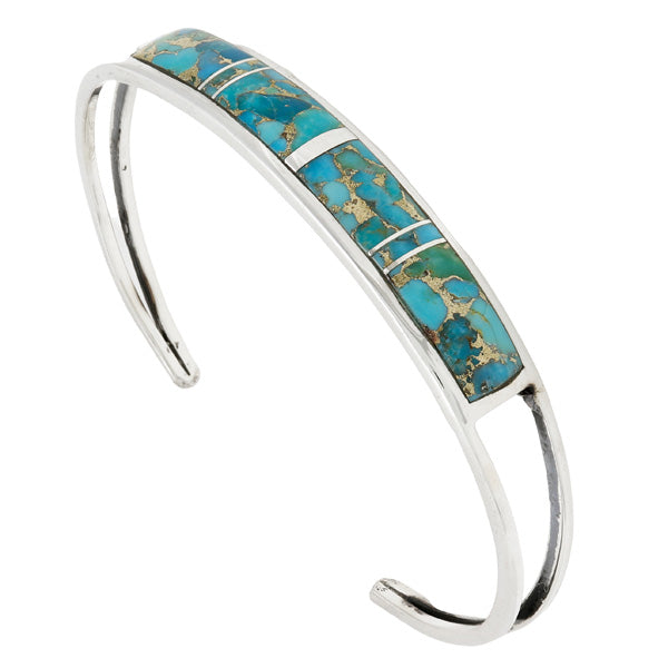 Matrix Turquoise Bracelet Sterling Silver B5587-C84