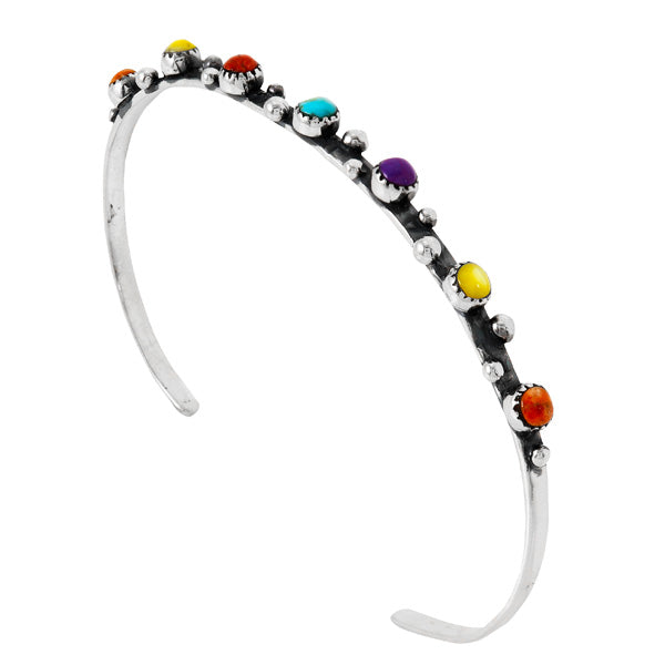 Stackable Multicolor Bracelet Sterling Silver B5588-C71