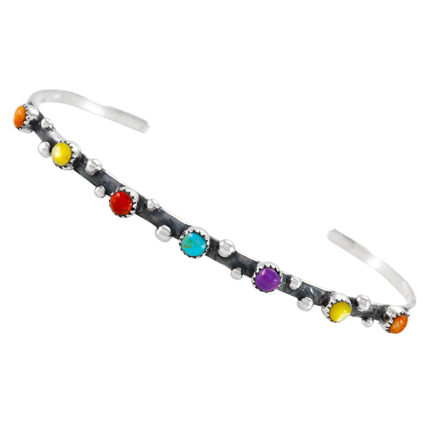 Stackable Multicolor Bracelet Sterling Silver B5588-C71