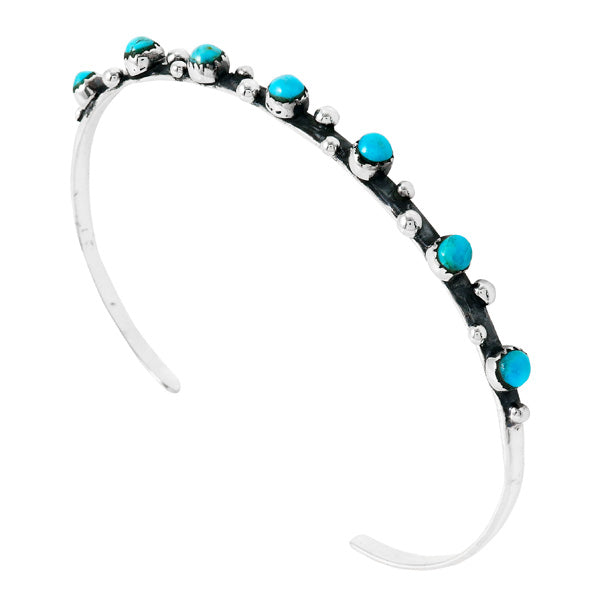 Stackable Turquoise Bracelet Sterling Silver B5588-C75