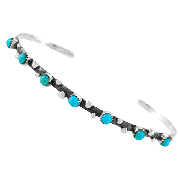 Stackable Turquoise Bracelet Sterling Silver B5588-C75