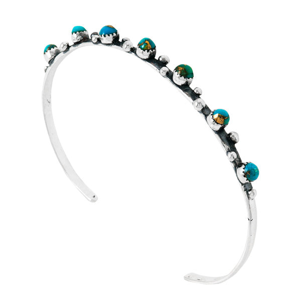 Stackable Matrix Turquoise Bracelet Sterling Silver B5588-C84