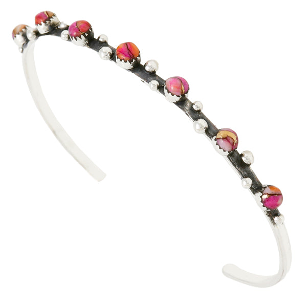 Stackable Plum Spiny Bracelet Sterling Silver B5588-C92