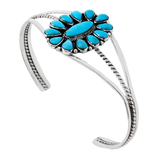 Turquoise Bracelet Sterling Silver B5589-C75