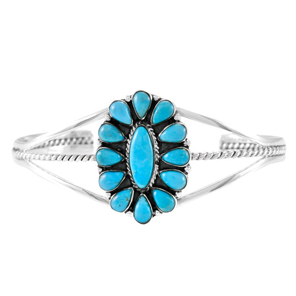 Turquoise Bracelet Sterling Silver B5589-C75