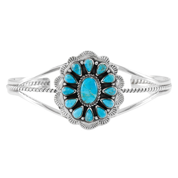 Turquoise Bracelet Sterling Silver B5591-C75