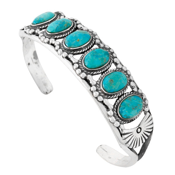 Turquoise Bracelet Sterling Silver B5593-C75