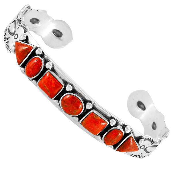 Coral Bracelet Sterling Silver B5594-C74
