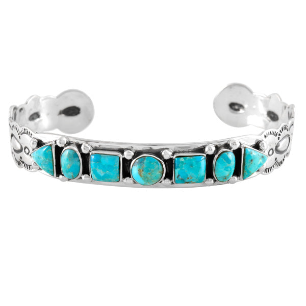Turquoise Bracelet Sterling Silver B5594-C75