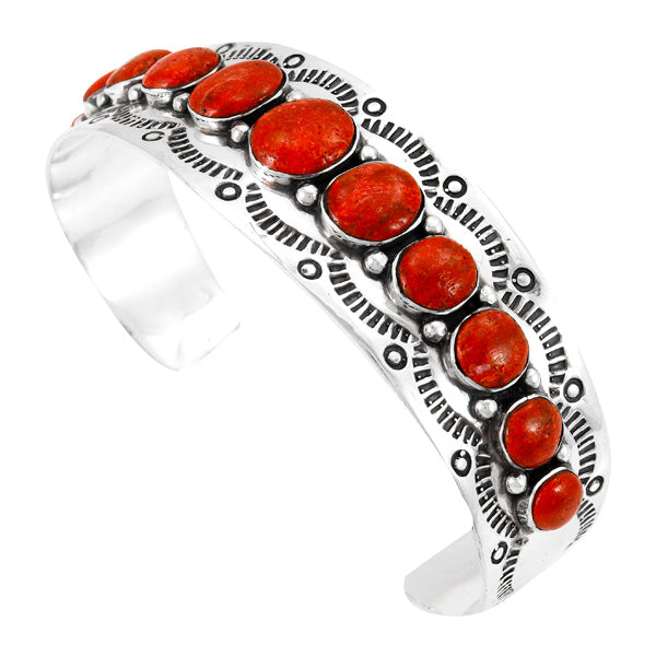 Coral Bracelet Sterling Silver B5597-C74