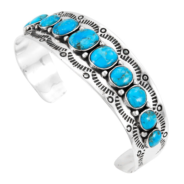 Turquoise Bracelet Sterling Silver B5597-C75