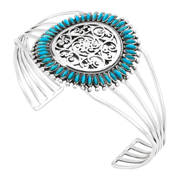 Turquoise Bracelet Sterling Silver B5598-C75