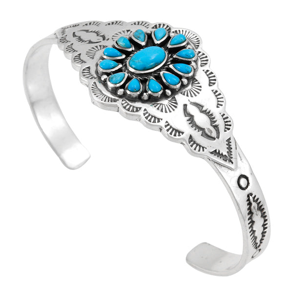 Turquoise Bracelet Sterling Silver B5599-C75